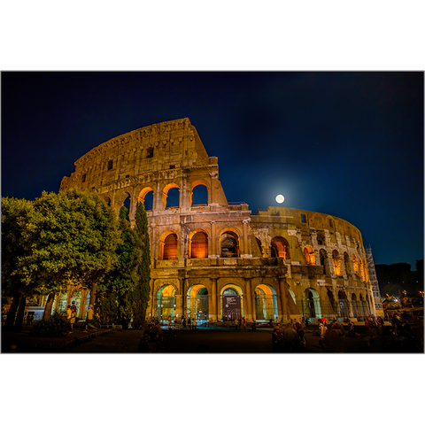 Moonrise Over The Colosseum