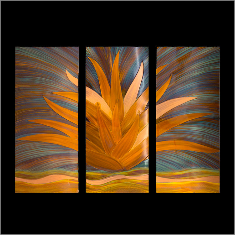 Agave Triptych Panel